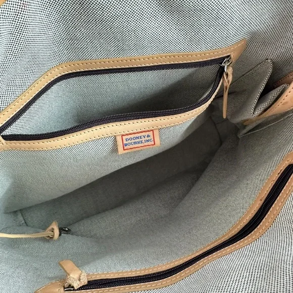 Vintage Dooney & Bourke Cabriolet Medium Signature Tan Shopper Tote Bag - Picture 12 of 12